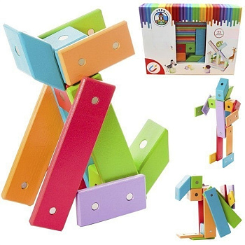 Конструктор деревянный магнитный Магблок (25 деталей)