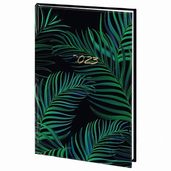 Ежедневник датированный на 2023 (145х215 мм), А5, STAFF, ламинированная обложка, "Tropical", 114191