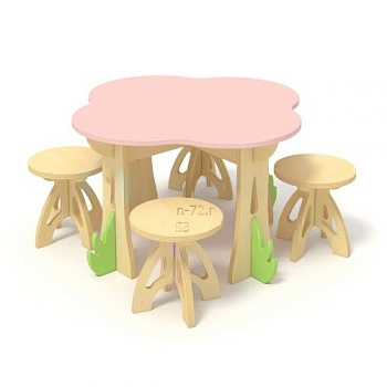 Комплект игровой мебели Колокольчик (стол, 4 табурета)