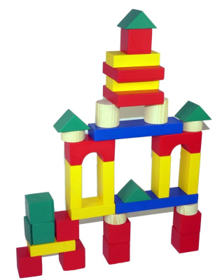 Настольный конструктор из дерева Строитель (36 элементов)