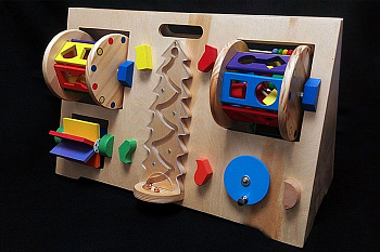 Двухсторонняя тактильная Панель детская Елочка