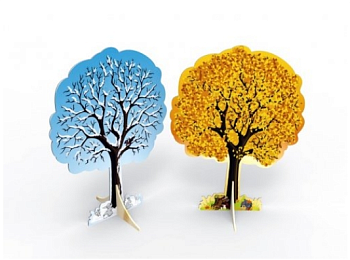 Декорация двусторонняя Дерево (осень, зима)