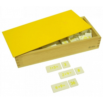 Монтессори материал Ящик с примерами на умножение