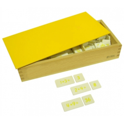 Монтессори материал Ящик с примерами на умножение