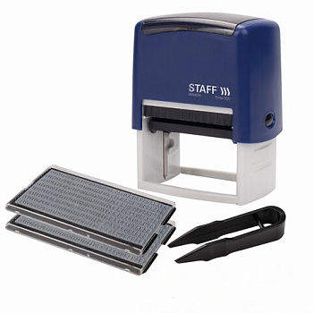 Штамп самонаборный 8-строчный STAFF, оттиск 60х40 мм, "Printer 8027", КАССЫ В КОМПЛЕКТЕ, 237430