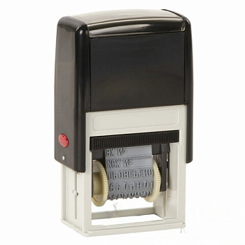 Штамп стандартный "12 БУХГАЛТЕРСКИХ ТЕРМИНОВ", корпус черный, оттиск 25х4 мм, синий, GRM 4822, 124361134