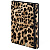 Ежедневник недатированный с резинкой А5 (145х215 мм), BRAUBERG, твердый, фольга, 128 л., "Leopard", 114561
