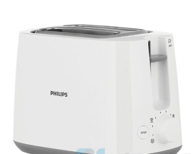 Тостер PHILIPS HD2581/00, 830 Вт, 2 тоста, 8 режимов, подогрев, разморозка, пластик, белый