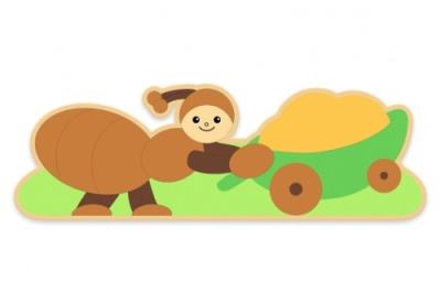 Настенная декорация Муравей с тележкой