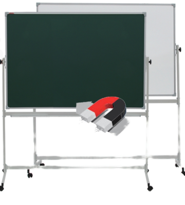 Доска магнитно-комбинированная поворотная мобильная, 100х150 см