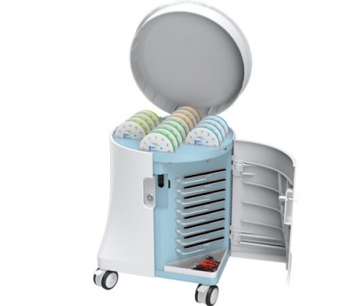 Мобильная тележка для хранения и зарядки цифровых лабораторий Globisens