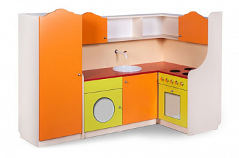 Игровая зона Кухня угловая с холодильником, 1680х860х1150 мм