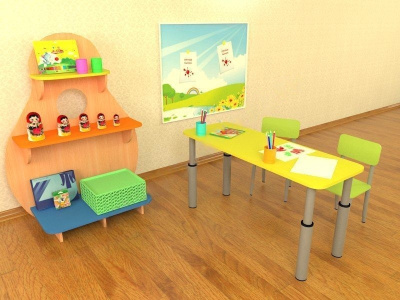 Уголок "Изобразительная деятельность" для детей 3-5 лет