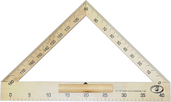 Угольник-транспортир для школьной доски