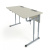 Стол ученический Стандарт 2-местный регулируемый с регулируемым наклоном столешницы (ЛДСП) прям.