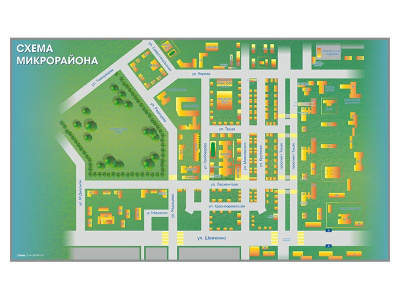 Магнитно-маркерная доска Схема микрорайона