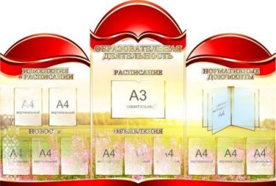 Стенд резной  Образовательная деятельность, 2220х1500 мм