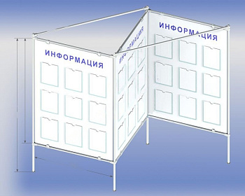Мобильный стенд 3-х секционный, двухсторонний 2*3