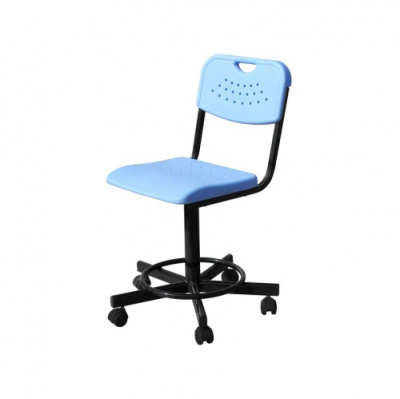 Стул лабораторный пластиковый на винтовой опоре (с перфорацией)