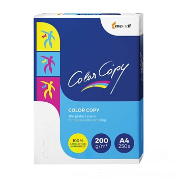 Бумага COLOR COPY, А4, 200 г/м2, 250 л., для полноцветной лазерной печати, А++, Австрия, 161% (CIE), A4-26461