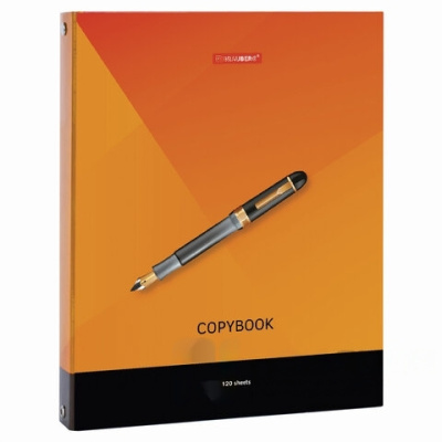 Тетрадь на кольцах А5 165х215 мм, 120 л., твердый картон, клетка, BRAUBERG, "Моноколор", 403275