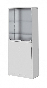 Шкаф медицинский металлический двухсекционный, 700х320х1655мм