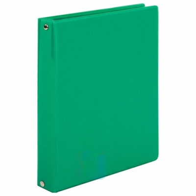 Тетрадь на кольцах А5 180х220 мм, 80 л., обложка ПВХ, клетка, BRAUBERG, зеленый, 403910