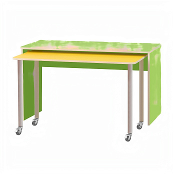 Комплект мебели детский (стол-тумба и стол выкатной)