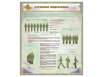 Стенд "Строевая подготовка", 1200х1400 мм
