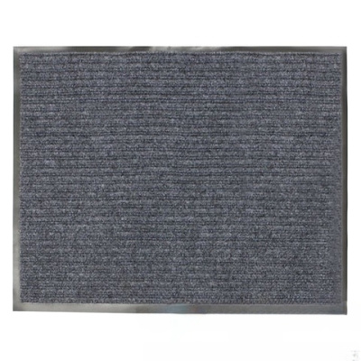 Коврик входной ворсовый влаго-грязезащитный, 120х150 см, толщина 7 мм, серый, VORTEX, 22099