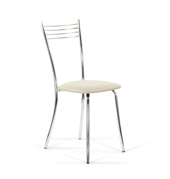 Стул Бистро 200 каркас хром, сидение кожзам