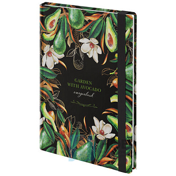 Ежедневник недатированный с резинкой, МАЛЫЙ ФОРМАТ А6 (109х148 мм), BRAUBERG, 128 л., "Авокадо", 114570