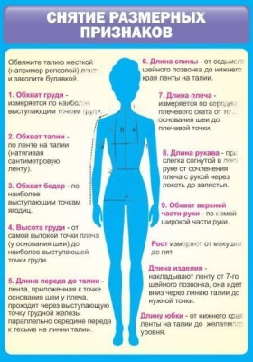 Стенд в школу Снятие мерок, 0,7х1,0 м