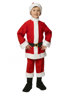 Мужской карнавальный костюм Санта Клаус (рост от 104 до 182 см)