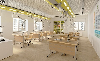 Потолочная система электроснабжения для кабинетов Химии Биологии