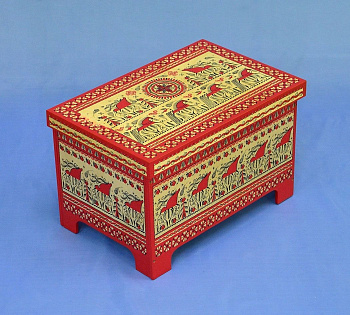 Сундук малый с росписью, в ассортименте 40х27х26 см
