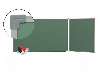 Доска магнитно-меловая 2-элементная, 100х255 см