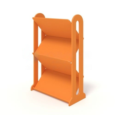 Стеллаж двусторонний для книг и пособий, 680х310х1350 мм