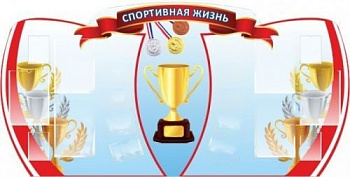Стенд фигурный Спортивная жизнь, 2000х1000 мм