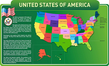 Резной стенд UNITED STATES OF AMERICA