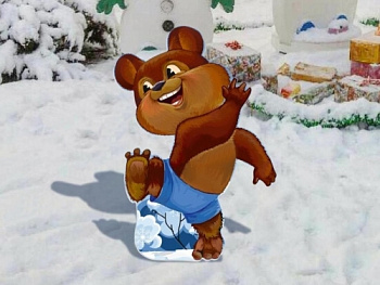 Уличная фигура Новогодний мишка