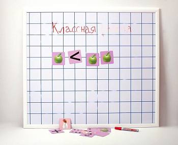 Магнитная доска клетка/линейка