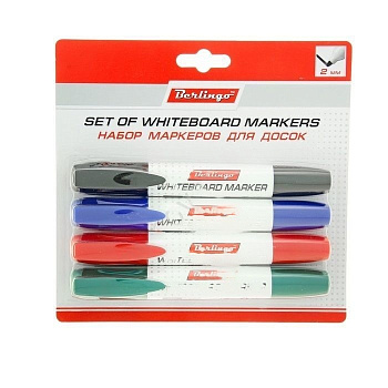 Набор маркеров для досок, 4 цвета