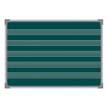 Доска 1-элементная меловая магнитная, нотный стан 1х1,5м