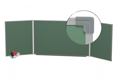 Доска магнитно-меловая 3-х элементная, 100х300 см