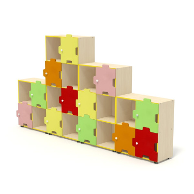 Стеллаж детский Мозаика, 2960х370х1630 мм