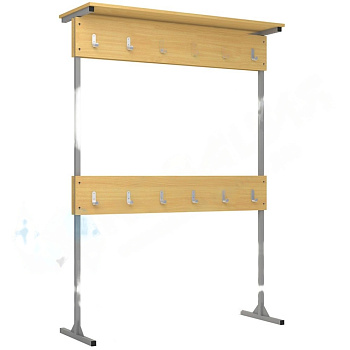 Секция вешалок напольная, двухсторонняя, 24 крючка