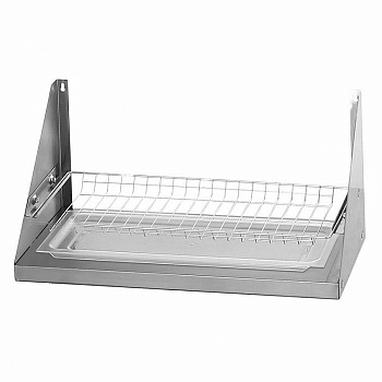 Полка настенная для сушки посуды (нерж. сталь)