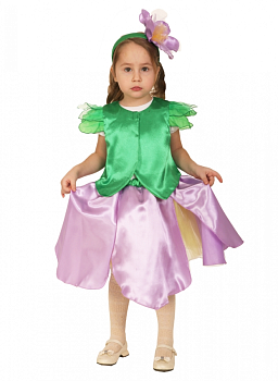 Детский карнавальный костюм для девочки Подснежник (рост 104-116 см)