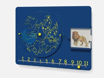 Дидактическая панель Космический зоопарк, 850х75х650 мм